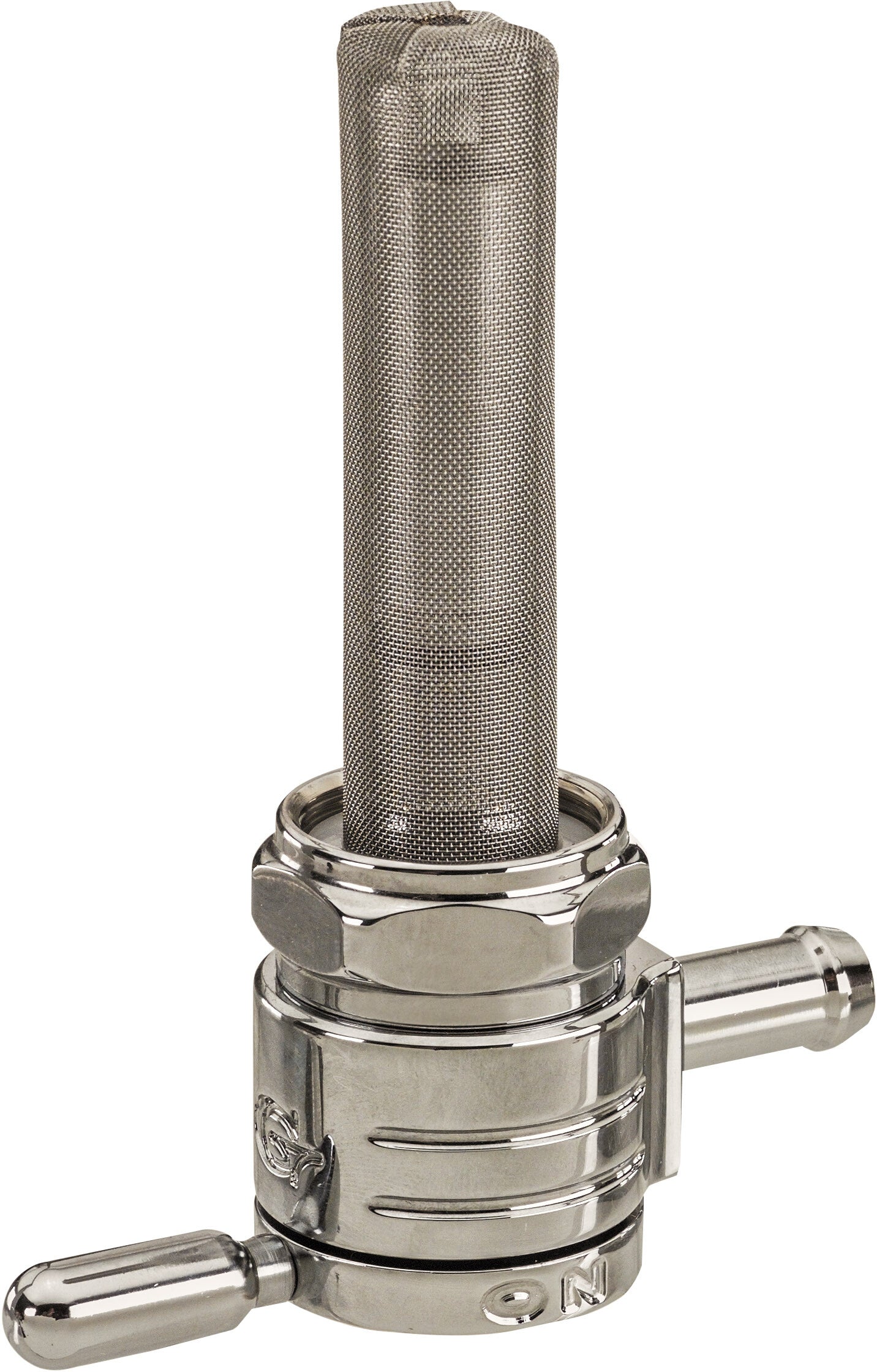 HARLEY GOLAN 22MM PETCOCK STRAIGHT CHROME 5/16 HOSE 76-312S-CS