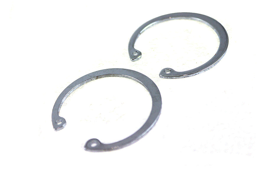 HARLEY Wheel Hub Bearing Snap Ring Set Chrome fits 1973-1982 FX, rear 1973-1982 FL, front or rear 1973-1982 XL, rear