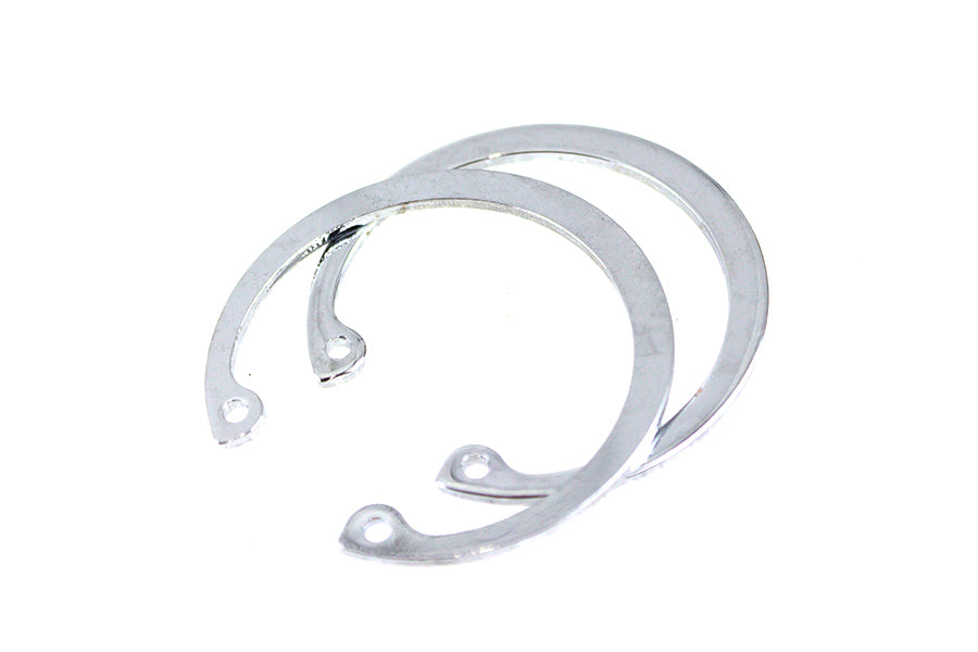 HARLEY Wheel Hub Bearing Snap Ring Set Chrome fits 1973-1982 FX, rear 1973-1982 FL, front or rear 1973-1982 XL, rear