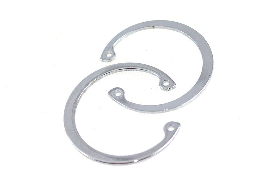 HARLEY Wheel Hub Bearing Snap Ring Set Chrome fits 1973-1982 FX, rear 1973-1982 FL, front or rear 1973-1982 XL, rear