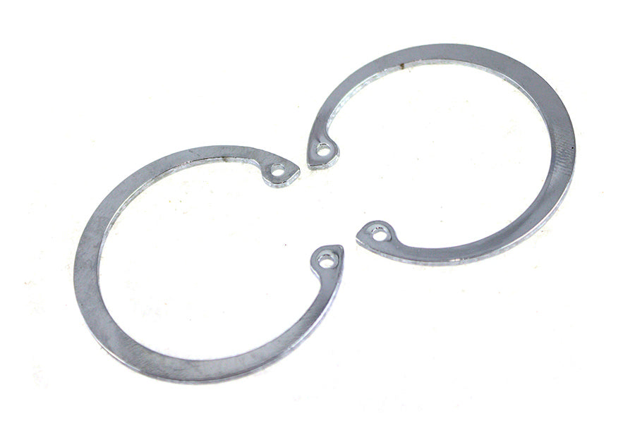 HARLEY Wheel Hub Bearing Snap Ring Set Chrome fits 1973-1982 FX, rear 1973-1982 FL, front or rear 1973-1982 XL, rear