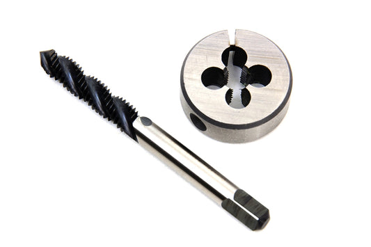 HARLEY 1/4 x 24 inch Tap and Die Tool Set fits 1941-1965 FL, 1936-1952 EL, 1936-1952 W, 1936-1973 G,