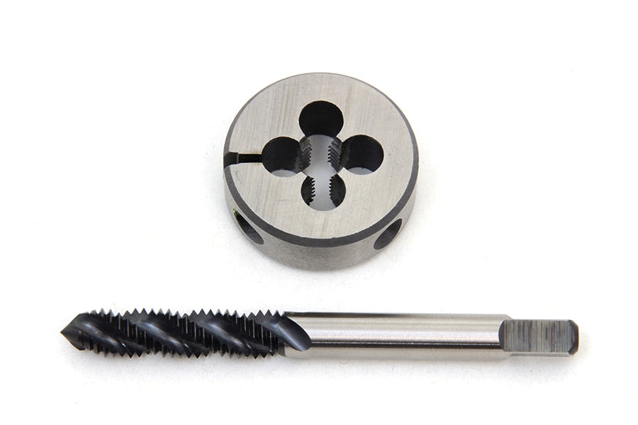 HARLEY 1/4 x 24 inch Tap and Die Tool Set fits 1941-1965 FL, 1936-1952 EL, 1936-1952 W, 1936-1973 G,