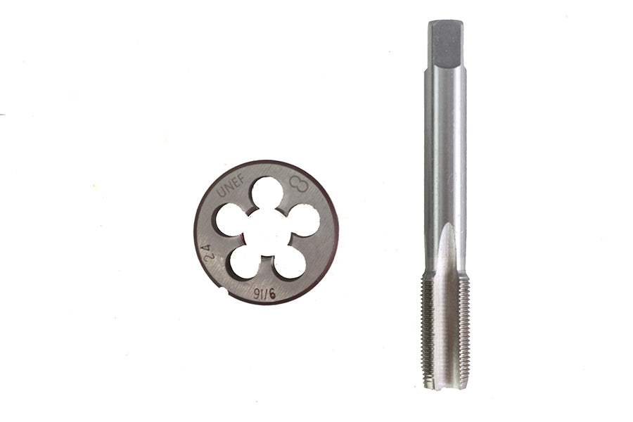 HARLEY 9/16 inch x 24 Tap/Die Tool Set fits 1941-1964 FL,