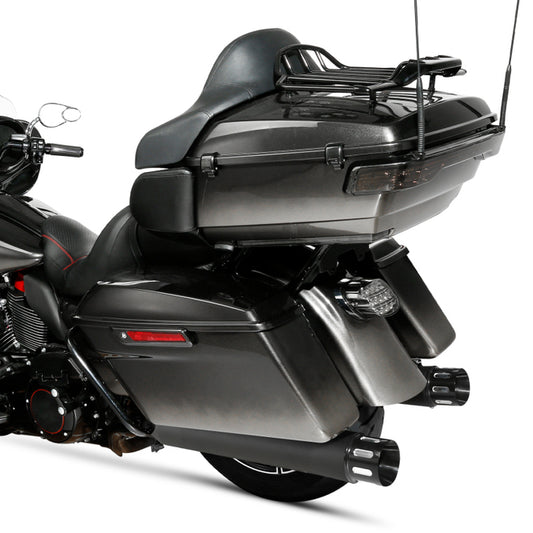 Custom Chrome HARLEY BLACK SLOTTED THUNDER STANDARD MUFFLER 17-20 TOURING