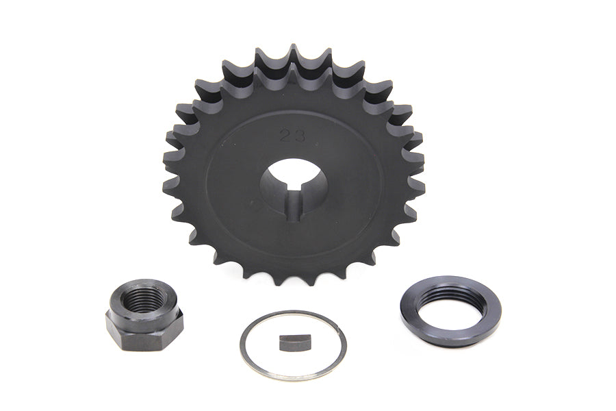 HARLEY Tapered Engine Sprocket Kit 23 Tooth Parkerized fits 1936-1952 EL, 1941-1954 FL,