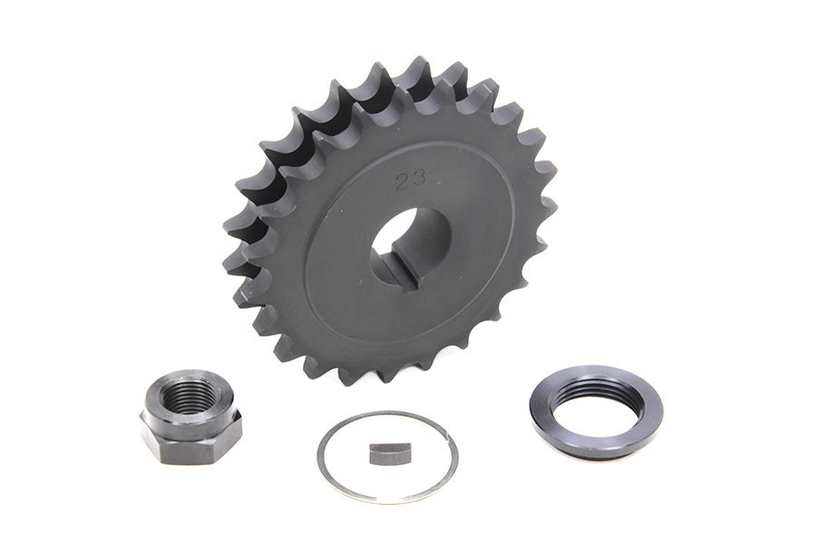 HARLEY Tapered Engine Sprocket Kit 23 Tooth Parkerized fits 1936-1952 EL, 1941-1954 FL,