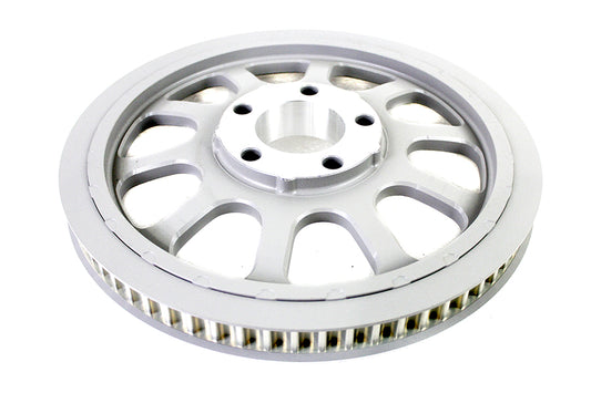 HARLEY Silver Rear Belt Pulley 66 Tooth fits 2007-2011 FLST, 2007-2011 FXST,