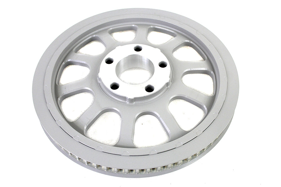 HARLEY Silver Rear Belt Pulley 66 Tooth fits 2007-2011 FLST, 2007-2011 FXST,