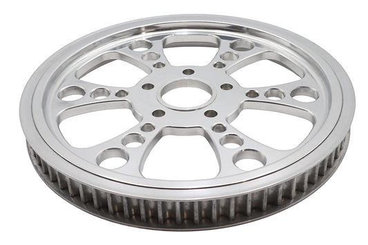 HARLEY Kool Kat Rear Drive Pulley 65 Tooth Polished Fits 0- Custom, Application for 1 belt."