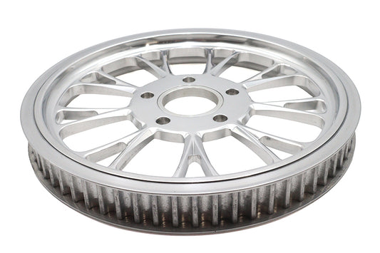 HARLEY Manhattan Rear Drive Pulley 65 Tooth Polished Fits 0- Custom, Application for 1-1/8 belt."