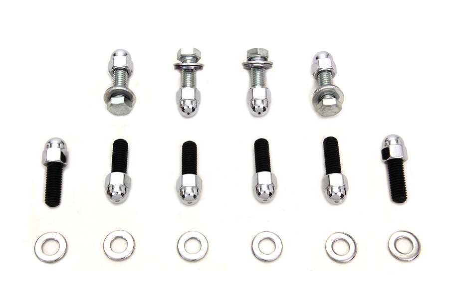 HARLEY Rear Fender Strut Bolt Kit Chrome fits 2000-2002 FXST, 2000-2003 FLST,