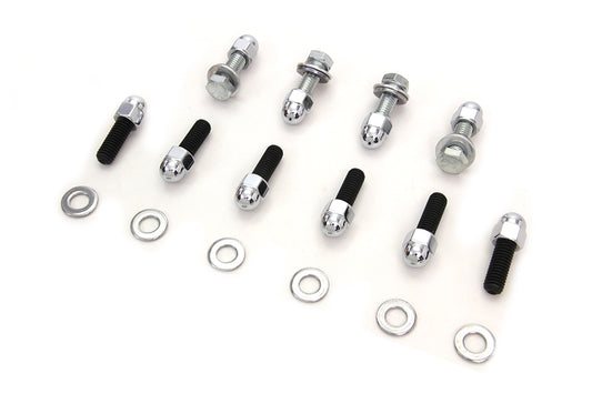 HARLEY Schutzblechstreben-Schraubensatz, Chrom, passend für 2000-2002 FXST, 2000-2003 FLST,