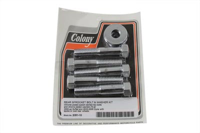 HARLEY Rear Pulley Bolt and Washer Kit Hex Style fits 2000-2006 FXST, spoke or cast wheel 2000-2005 FXD, spoke or cast wheel 2000-2006 FLST, spoke or