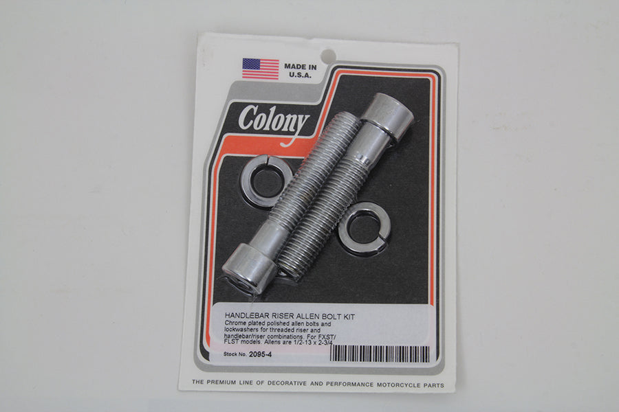 HARLEY Allen Type Handlebar Riser Bolt Kit fits 1984-UP FXST, 1986-UP FLST,
