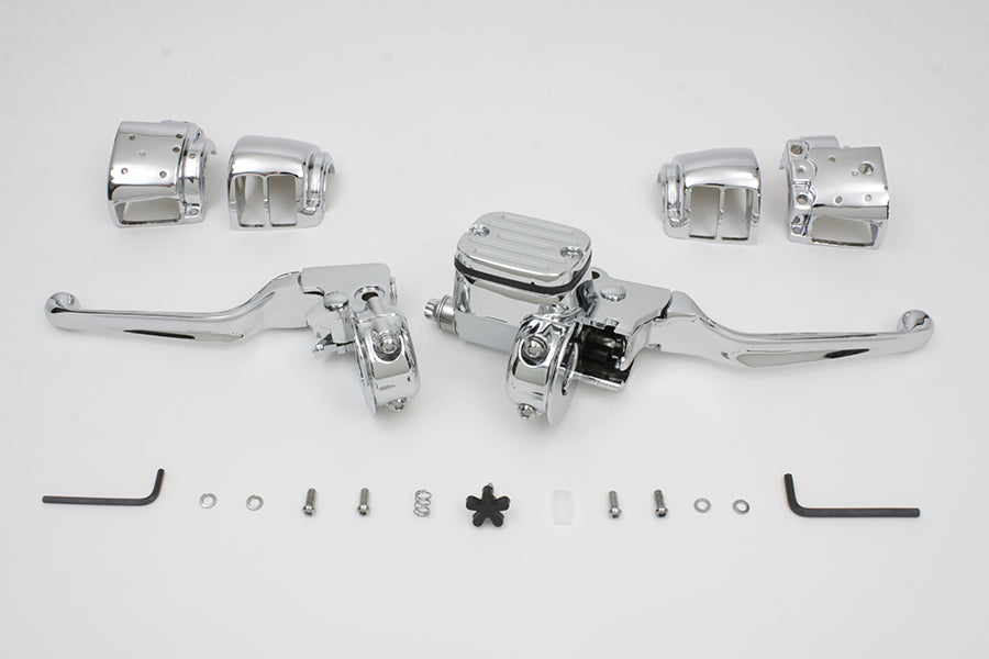 HARLEY Chrome Handlebar Control Kit fits 2007-2011 FXST, 2007-2011 FLST, 2007-2011 FXD, 2007-2011 FXDWG,