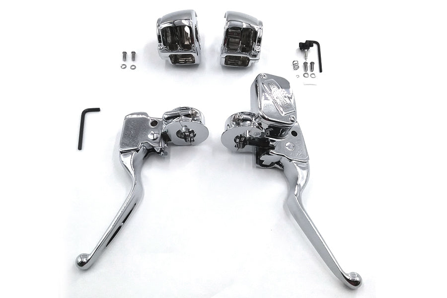 HARLEY Handlebar Control Kit Chrome fits 2015-2017 FLST, 2015-2017 FXST, 2015-2017 FXSB,