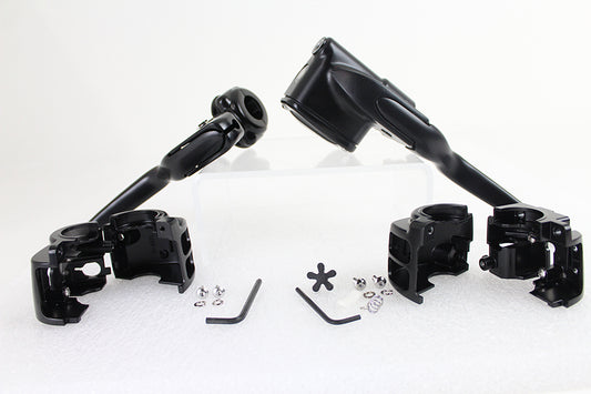 HARLEY Handlebar Control Kit Black fits 2015-2017 FLST, 2015-2017 FXST, 2015-2017 FXSB,