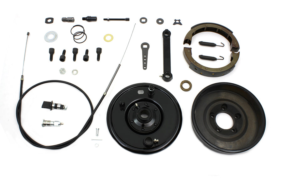 HARLEY Spring Fork Front Brake Kit Black fits 1936-1948 UL, 1936-1940 EL, 1941-1948 FL,