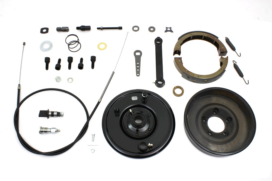 HARLEY Spring Fork Front Brake Kit Black fits 1936-1948 UL, 1936-1940 EL, 1941-1948 FL,