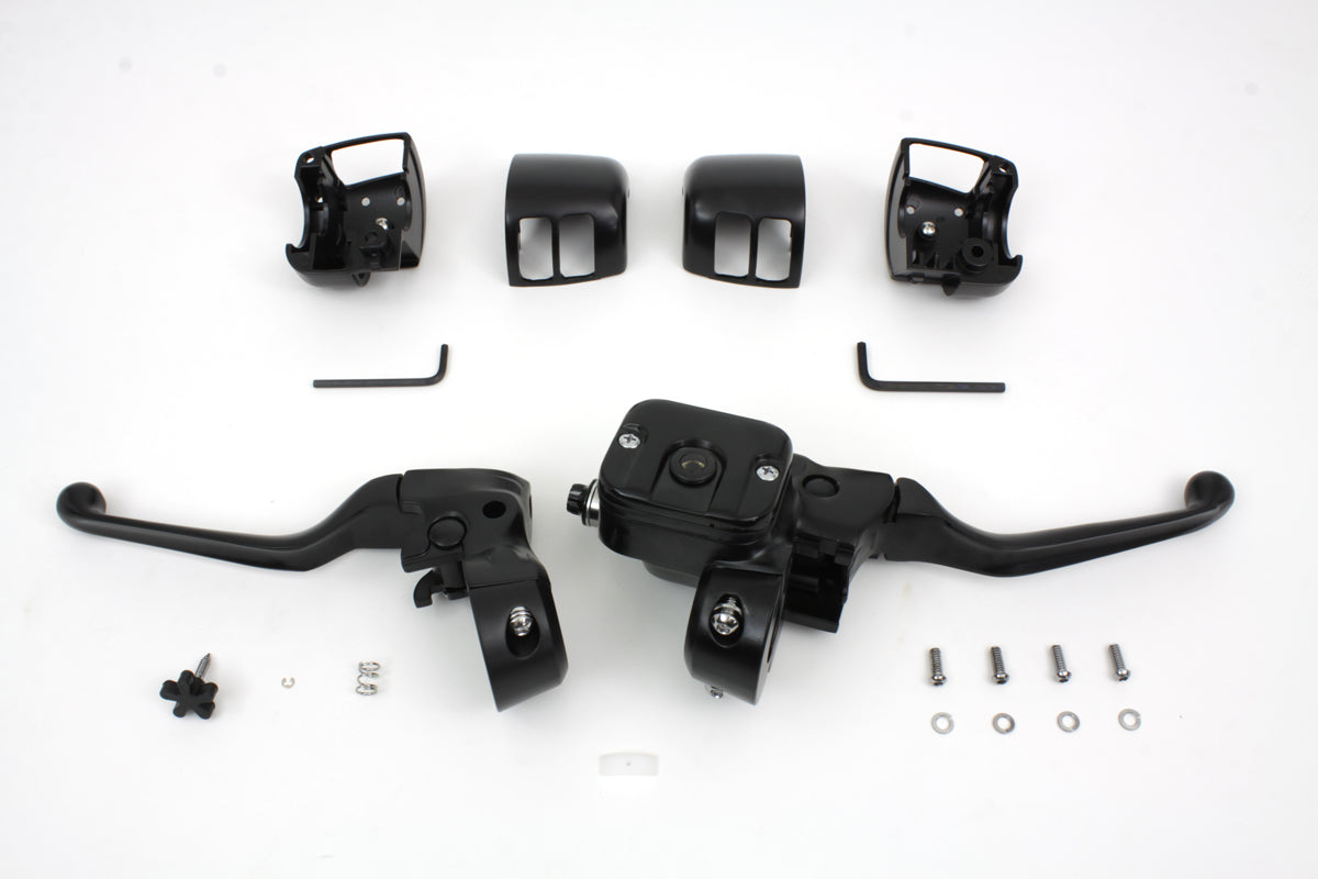 HARLEY Smooth Contour Handlebar Control Kit Black fits 1996-2006 FLST, 1996-2006 FXST, 1996-2006 FXD, 1996-2003 XL, 1996-2006 FXDWG,