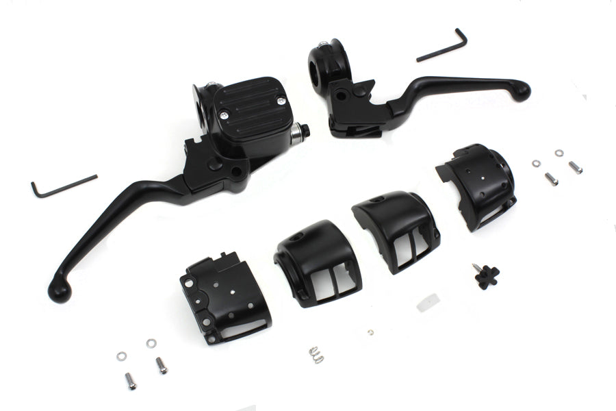 HARLEY Contour Style Handlebar Control Kit Black fits 1996-2006 FXST, 1996-2003 XL, 1996-2006 FLST, 1996-2006 FLT, 1996-2006 FXD, 1996-2006