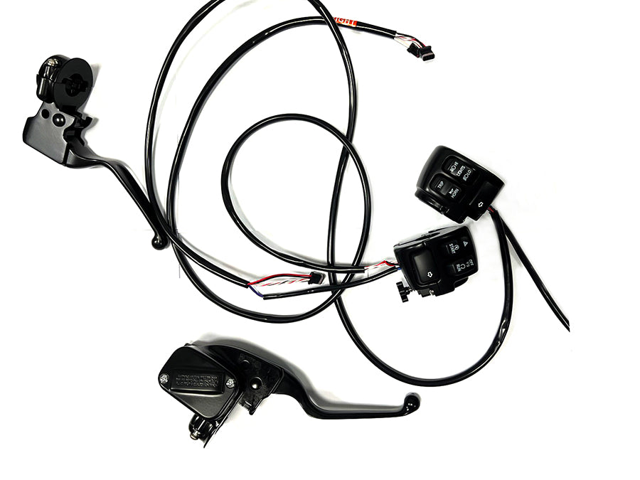 HARLEY Handlebar Control Kit Black fits 2018-2020 FLST, 2018-2020 FXST, 2015-2017 FLST, without cruise control, except FLSS, FLSTFBS