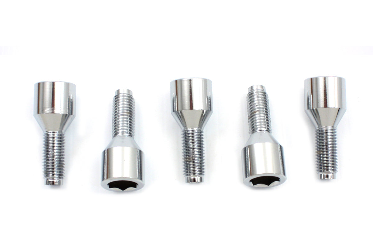 HARLEY Brake Drum Wheel Lug Set Chrome fits 1937-1948 UL, Front or Rear 1936-1940 EL, Front or Rear 1941-1972 FL, Front or Rear 1971-1972 FX, Rear 19