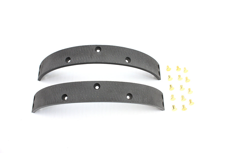 HARLEY Rear Brake Shoe Linings with Rivets fits 1954-1978 XL, Rear 1952-1963 XL, Front 1949-1972 FLH, Left front