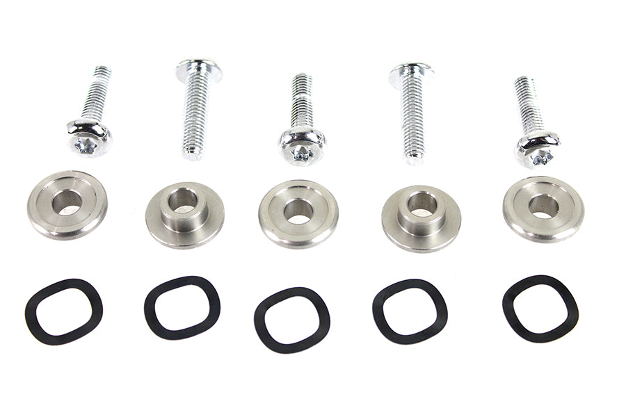 HARLEY Chrome Front Disc Hardware Kit fits 2009-UP FLT, with Enforcer or Impeller wheels