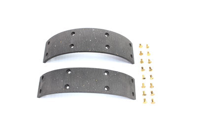 HARLEY Rear Brake Shoe Lining Set with Rivets fits 1963-1972 FL, 1971-1972 FX,