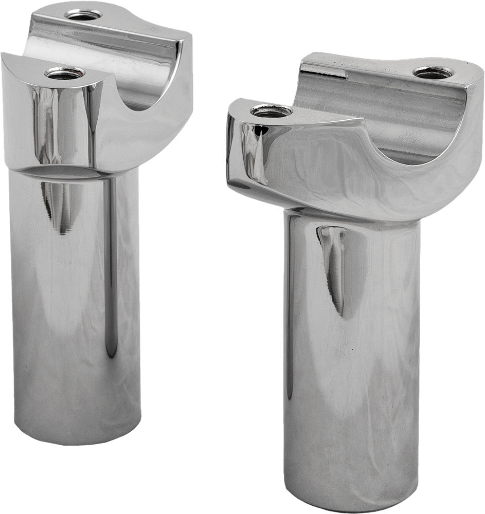 HARLEY HARDDRIVE H-BAR RISERS 3.5" STRAIGHT CHROME 04-517