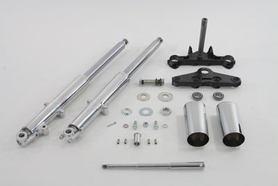 HARLEY 41mm Chrome Fork Assembly with Polished Sliders Fits 1960-1966 FL,