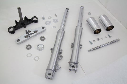 HARLEY 41mm Fork Assembly with Polished Sliders Fits 1982-2003 XL,
