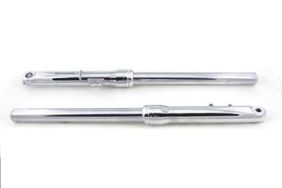 HARLEY 49mm Fork Slider Assembly with Chrome Sliders Fits 2006-2017 FXDWG,