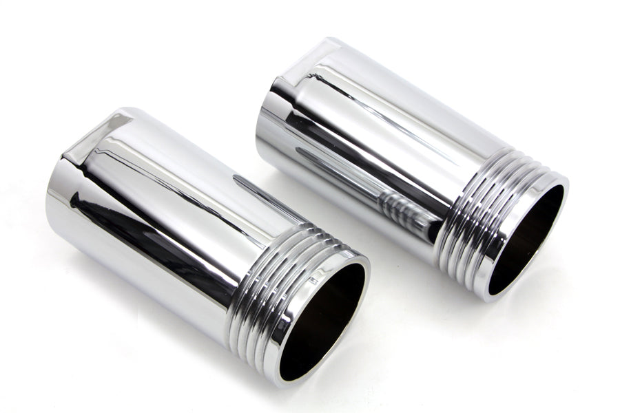 HARLEY Chrome Fork Slider Cover Set Tapered Style fits 1949-1984 FL, 1980-2013 FLT, 1980-2013 FLT, 1986-UP FLST,