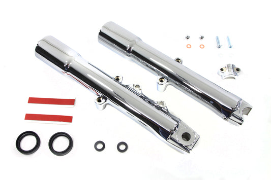 HARLEY 41mm Chrome Fork Slider Set Fits 2007-2017 FLST, 2007-2017 FLSTC, 2007-2017 FLSTN, 2008