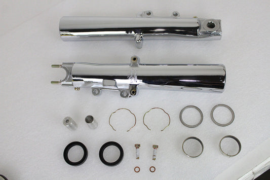 HARLEY Chrome Fork Dress Up Kit Fits 2008-2013 FLHR, 2008-2013 FLT, 2008-2013 FLHT,