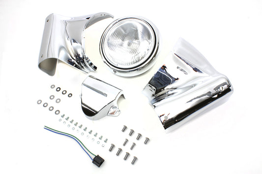 HARLEY 7-Zoll Scheinwerferverkleidung Kit passend für 1960-1984 FL,