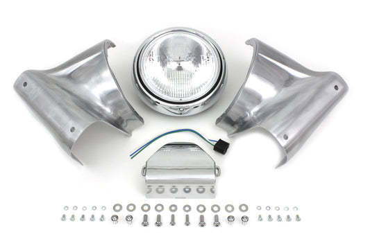 HARLEY 7 Zoll Scheinwerferverkleidungssatz passend für FL-Modelle von 1960-1984,