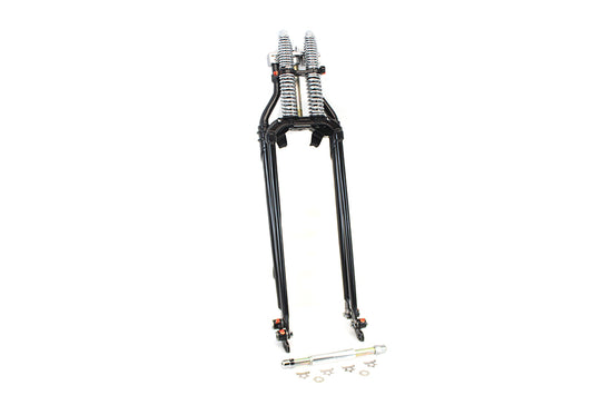 HARLEY 25-1/2 Zoll Springergabel-Kit, versetzt, schwarz, passend für 1941-1984 FL, 1941-1984 FL, 1936-1952 EL,