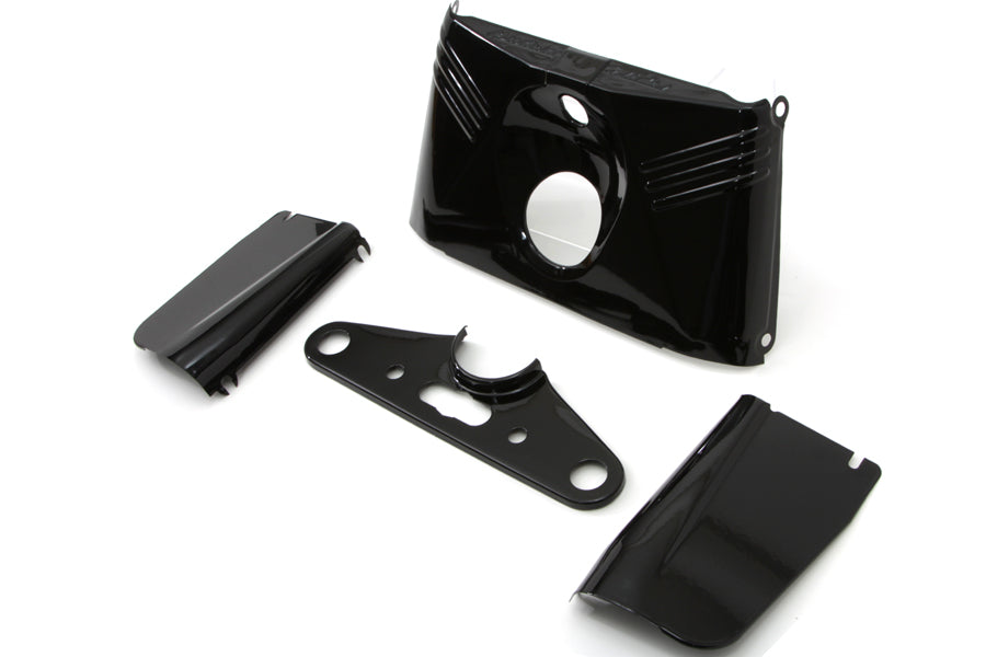 HARLEY Replica Triple Tree Cover Kit Black fits 1949-1959 FLH,