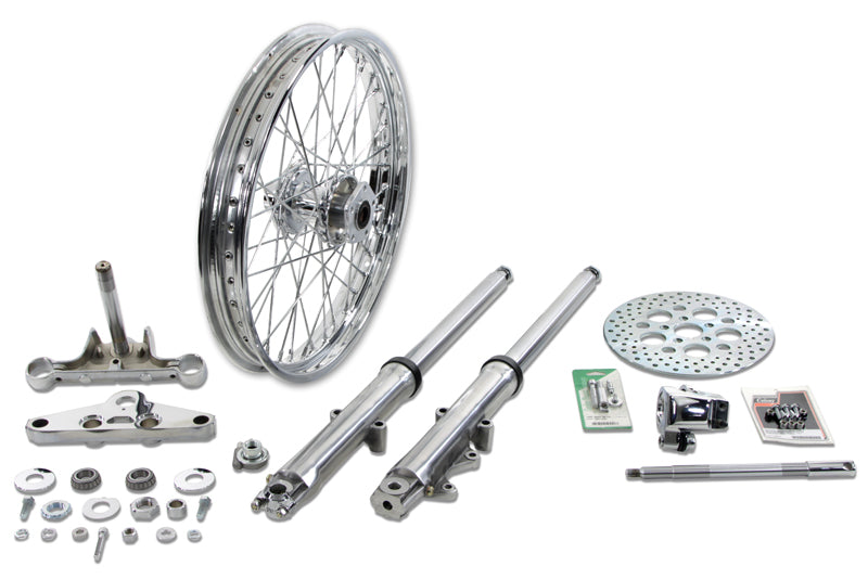 HARLEY Fork Assembly with Polished Sliders 21 inch Wheel fits 1984-1999 FXST,