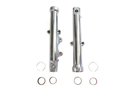 HARLEY 39mm Fork Sliders Polished Single Disc Fits 1988-1999 XL, 1988-1994 FXR, 1991-1999 FXD,