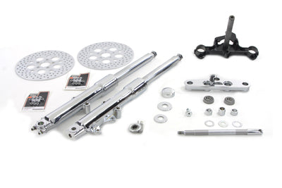 HARLEY Fork Assembly with Chrome Sliders Fits 1986-1999 FLST,