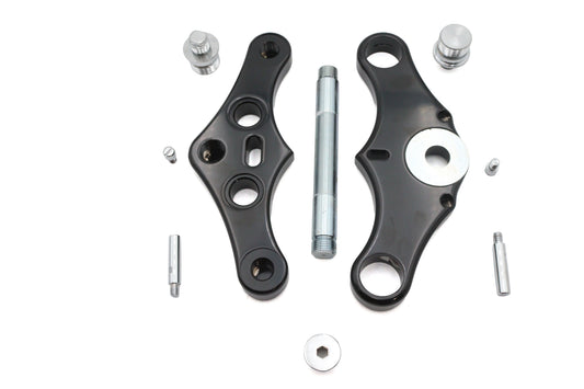 HARLEY Ultima Black 0° Pointed Triple Tree Set Billet Fits 0- Custom, Application