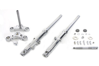 HARLEY 39mm Fork Assembly with Chrome Sliders Single Disc Fits 2004-2008 XL,