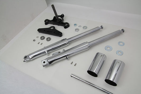 HARLEY 41mm Fork Assembly with Chrome Sliders Fits 1973-1984 FL,