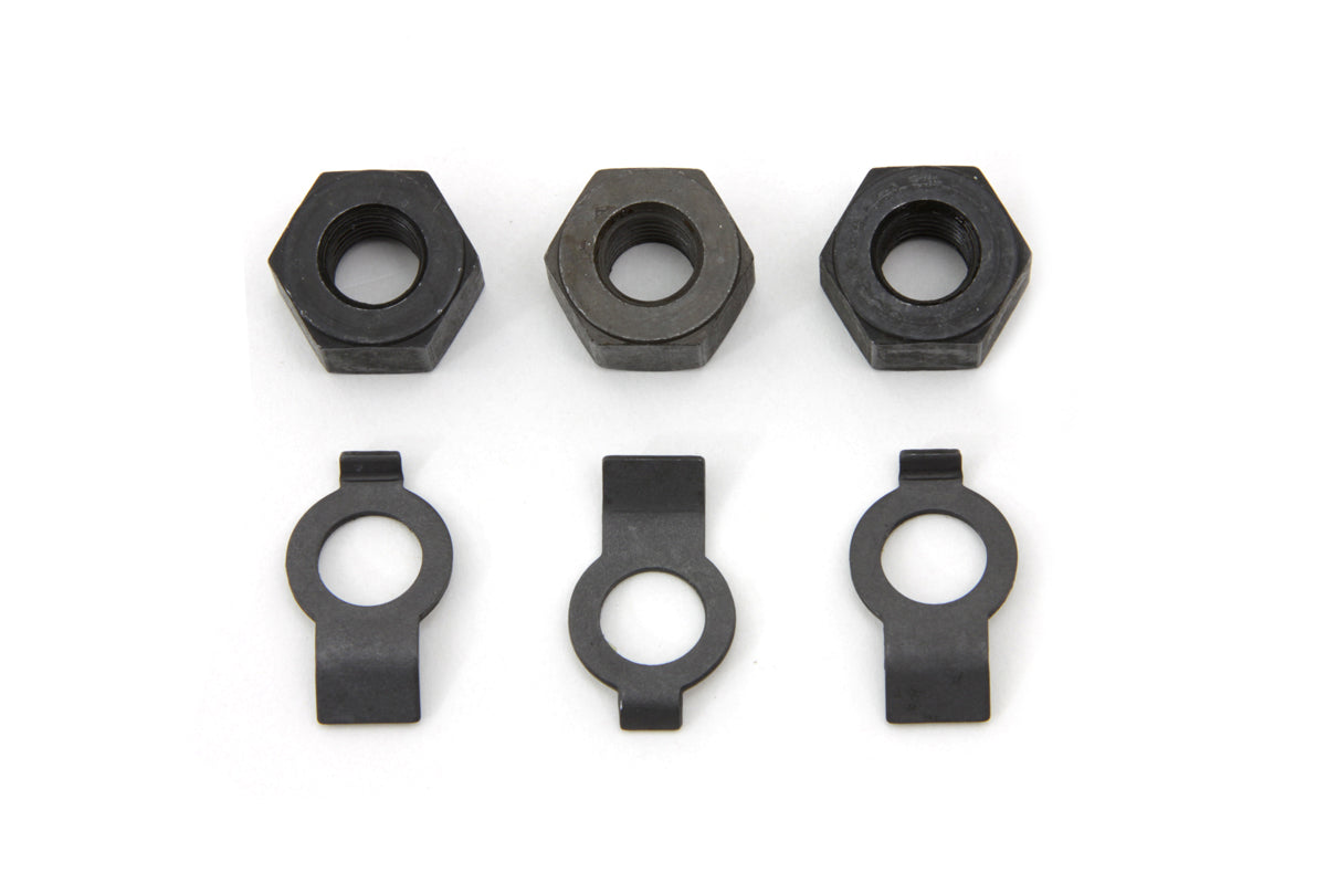 HARLEY Clutch Spring Guide Stud Nut Locks and Nut Kit fits 1941-1946 FL, 1941-1946 EL, 1941-1946 W, 1941-1946 G,