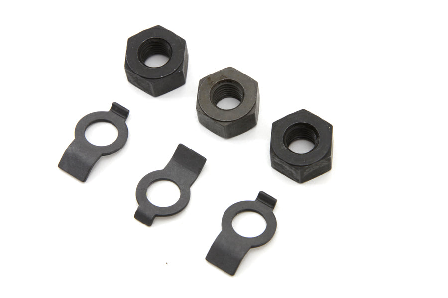 HARLEY Clutch Spring Guide Stud Nut Locks and Nut Kit fits 1941-1946 FL, 1941-1946 EL, 1941-1946 W, 1941-1946 G,